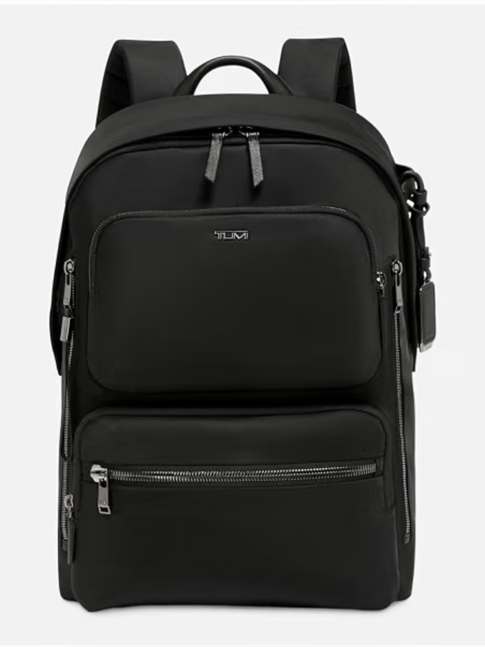 Tumi Black Voyageur Montana backpack in gunmetal
